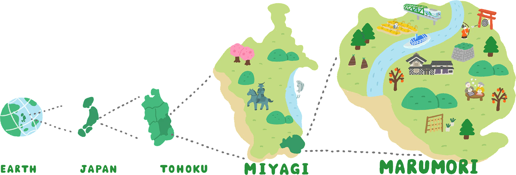 earth, japan, tohoku, miyagi, marumori